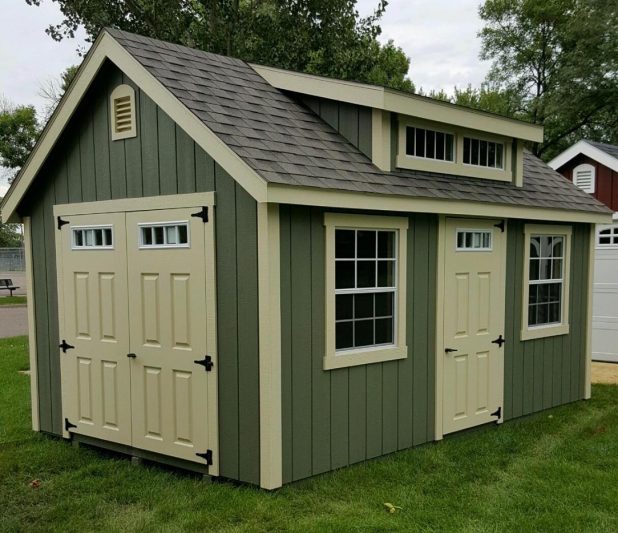 classic shed style used as a she shed in minnesota