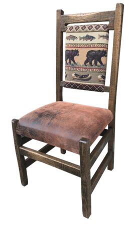 rustic padded seat and back